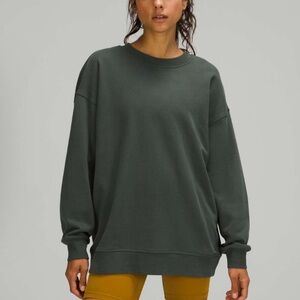 lululemon athletica Oversized Crewneck Sweatshirt in Deep Olive